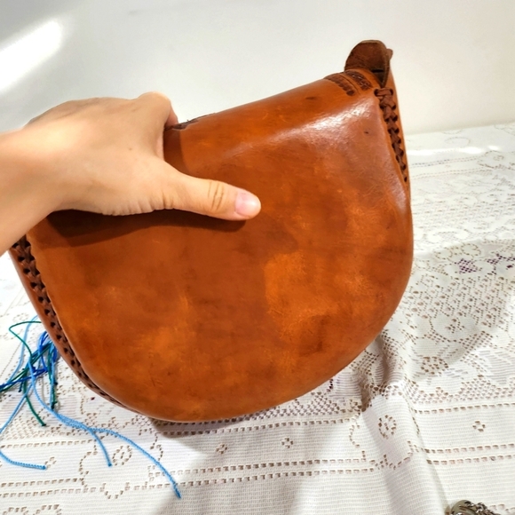 Hand-made Mexican leather bag - Picture 4 of 9